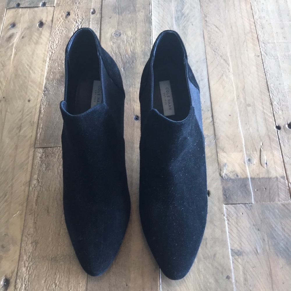 Cole Haan Pointed Toe Suede Booties